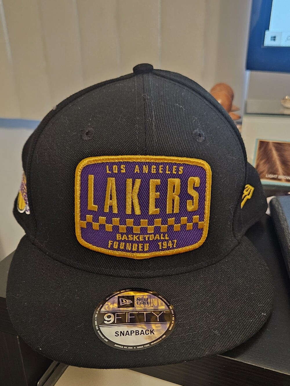 Los Angeles Lakers Black Purple Gold 9FIFTY Snapback Hat